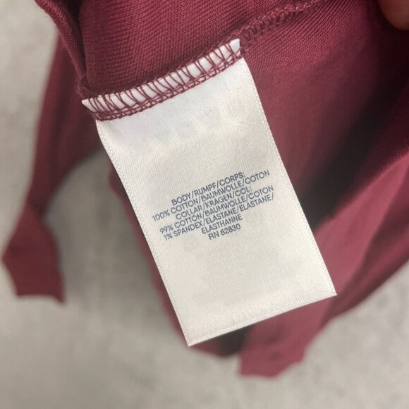 NWOT Lands' End Men's XL Traditional Fit Long-Sleeve Burgundy Polo Shirt - Picture 7 of 8